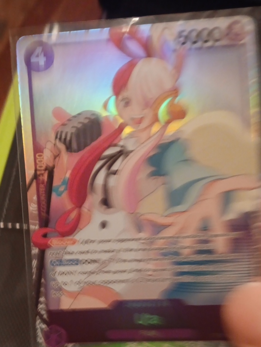 Onepiece Holographic Pink, White & Blue Idol Trading Card